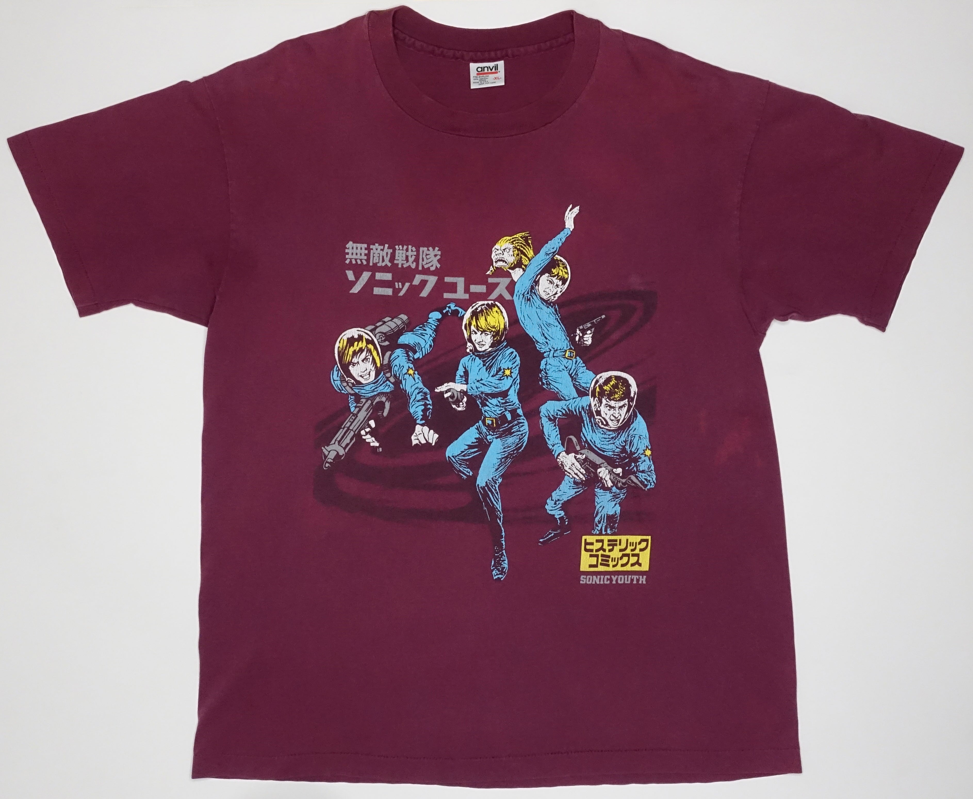 Sonic Youth - Invincible Squadron / Hysteric Comics Tour Shirt Size XL