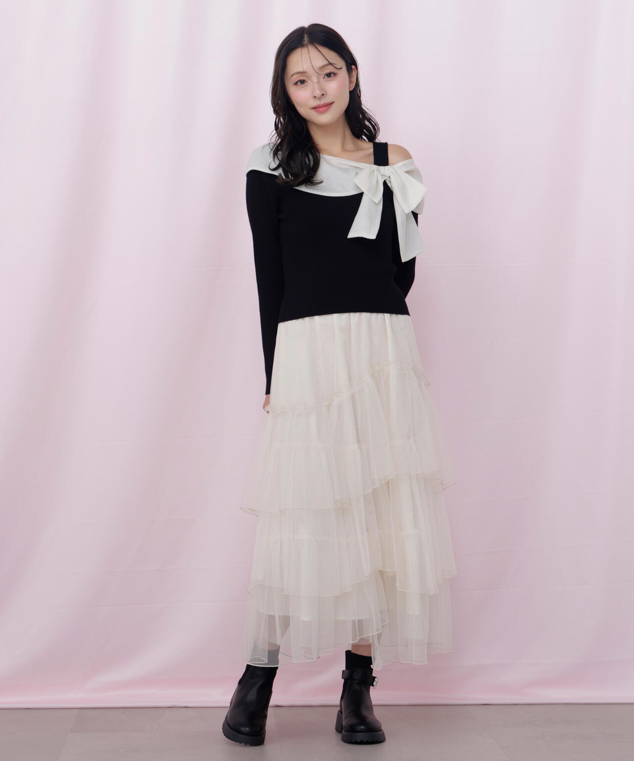 アシメリボンニット | JILL by JILL STUART（ジル バイ ジル