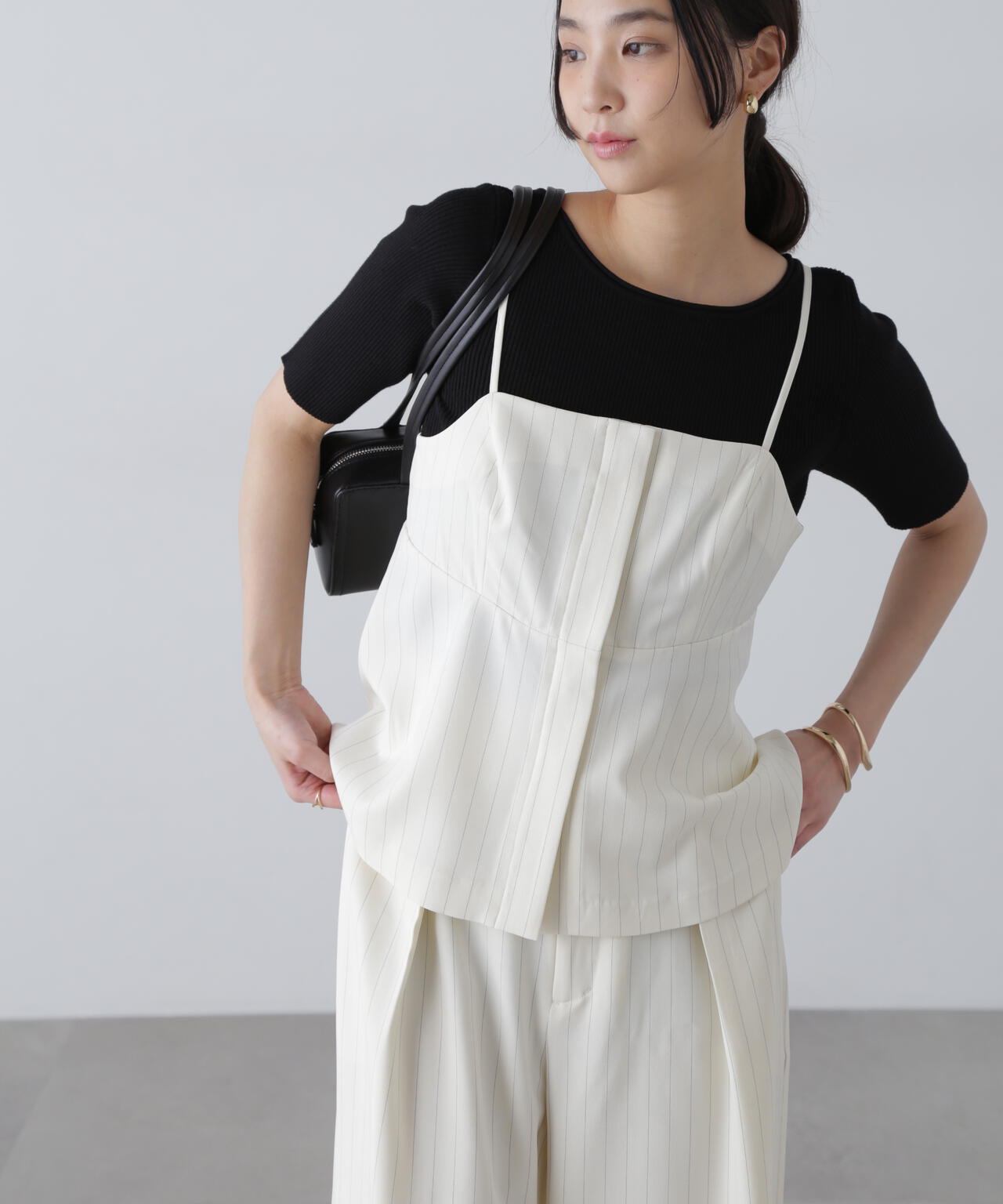 セットアップ対応〉ペプラムキャミソールビスチェ | FREE'S MART