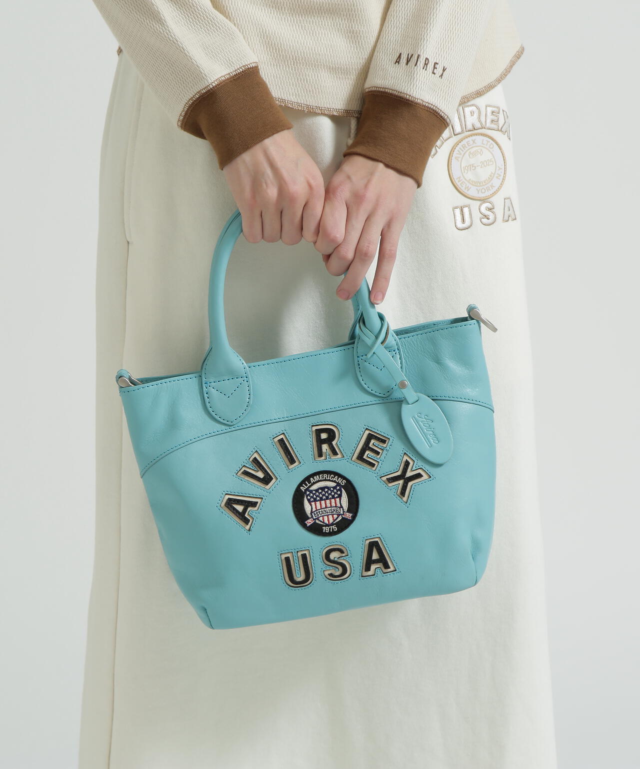 バーシティー レザー ミニ トートバッグ/VARSITY LEATHER MINI TOTE