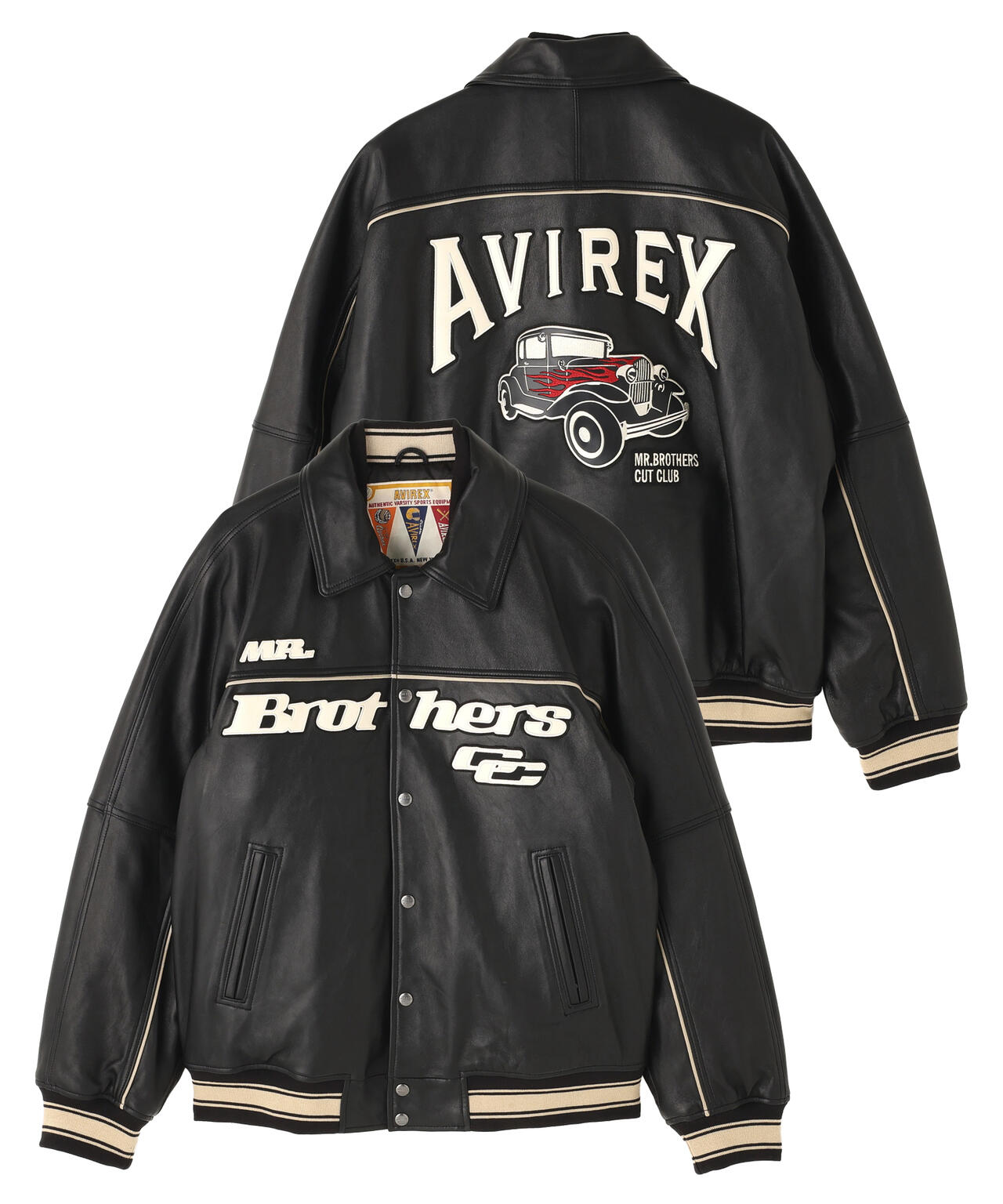 AVIREX × MR.BROTHERS CUT CLUB》VARITY LEATHER JACKET | AVIREX