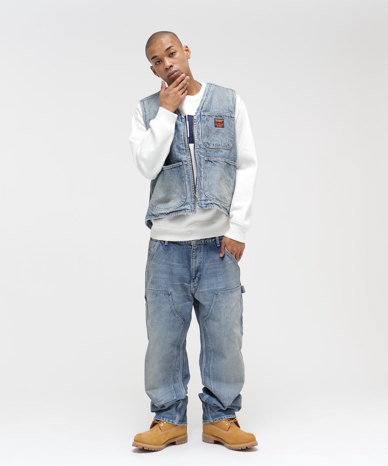 AVIREX｜MOANDMO CLOTHING》DOUBLE KNEE DENIM PANTS | AVIREX