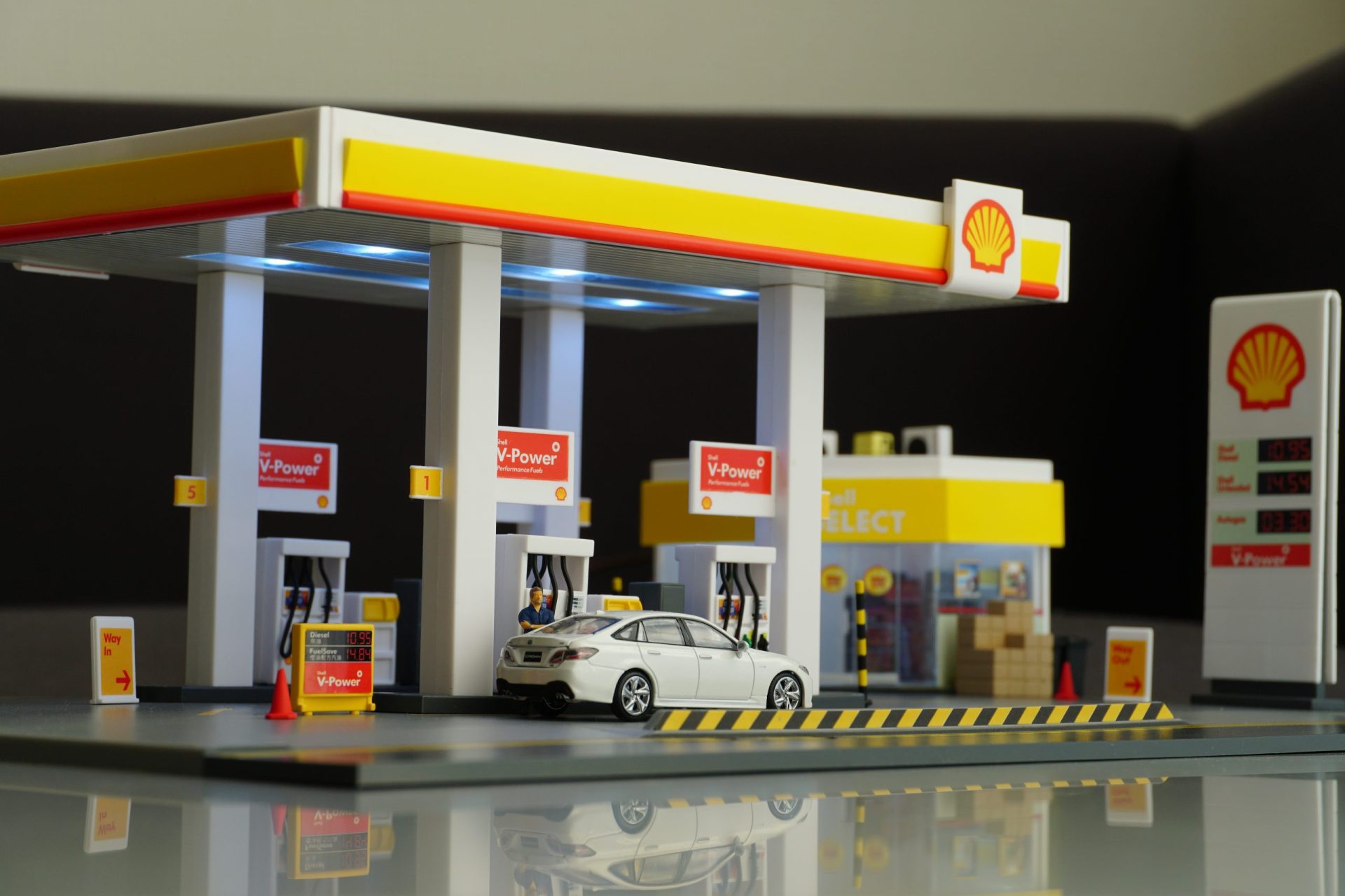 Tiny City Shell シェル ガソリンスタンド ジオラマセット はイメージ