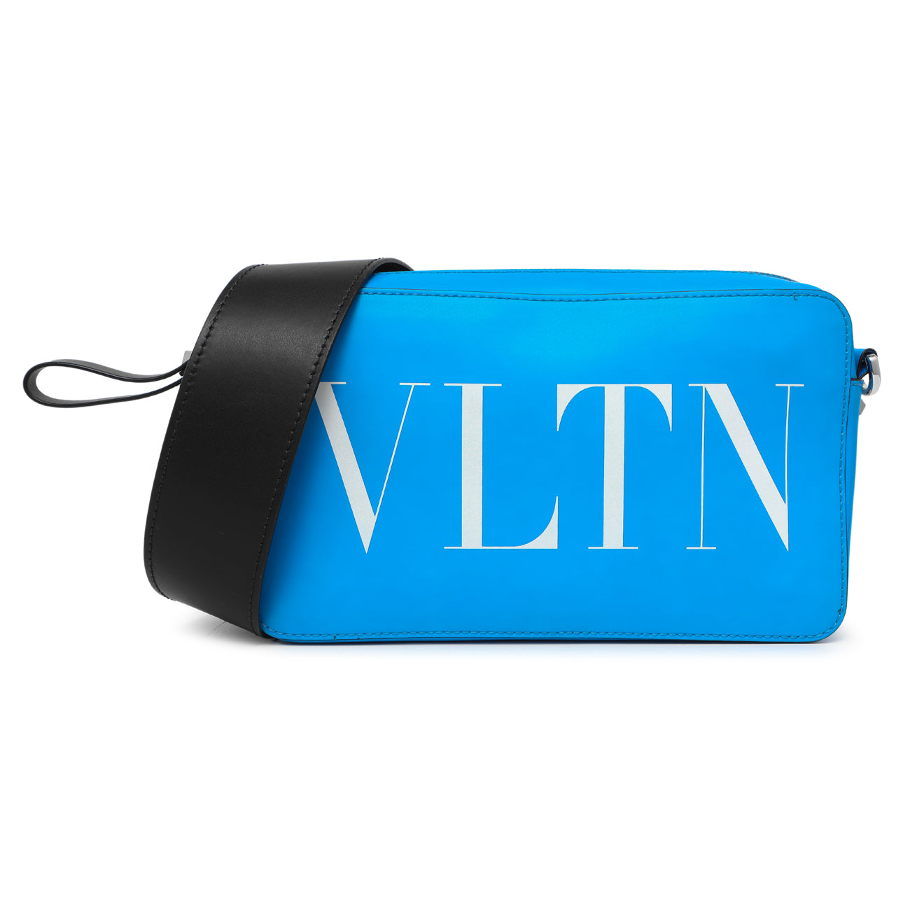 Valentino Blue Calfskin VLTN Print Crossbody Bag – Modaselle