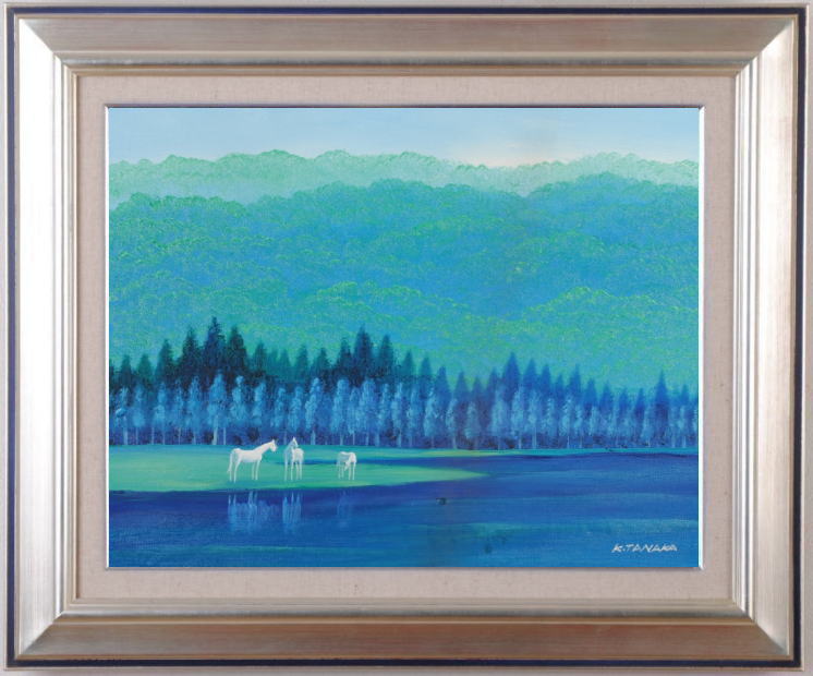 油絵の絵画で田中幸一が描いた馬の絵の油絵「希望・8」を購入