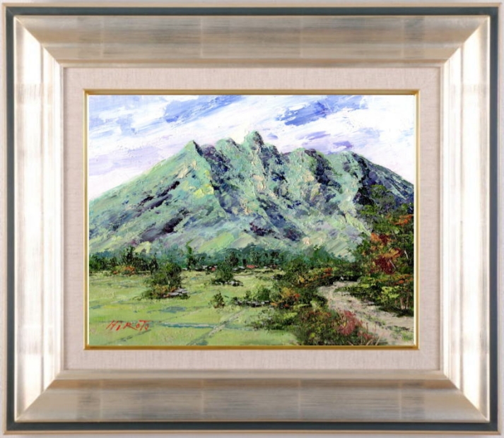 油絵の絵画で西村拡人が描いた阿蘇の絵の油絵「根子岳・3」をご購入