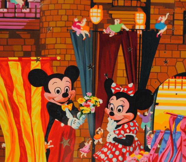 シルクスクリーンの版画でヒロ・ヤマガタが制作したディズニーの絵