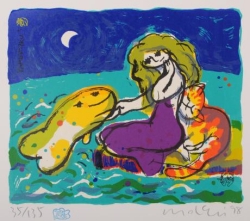 マイケル・ルーの猫の絵のポップアートを通販で販売