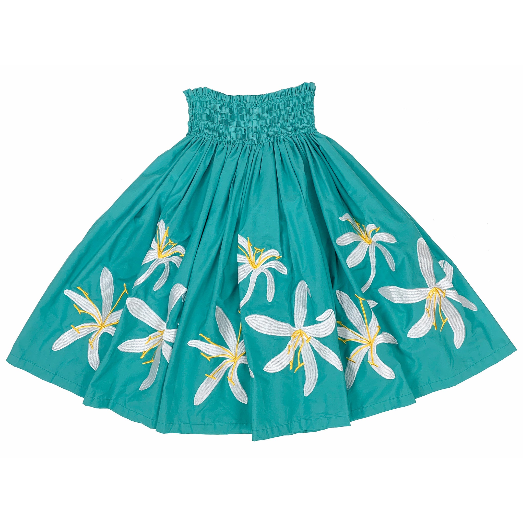 ナニプア パウスカート 刺繍 スパイダーリリー