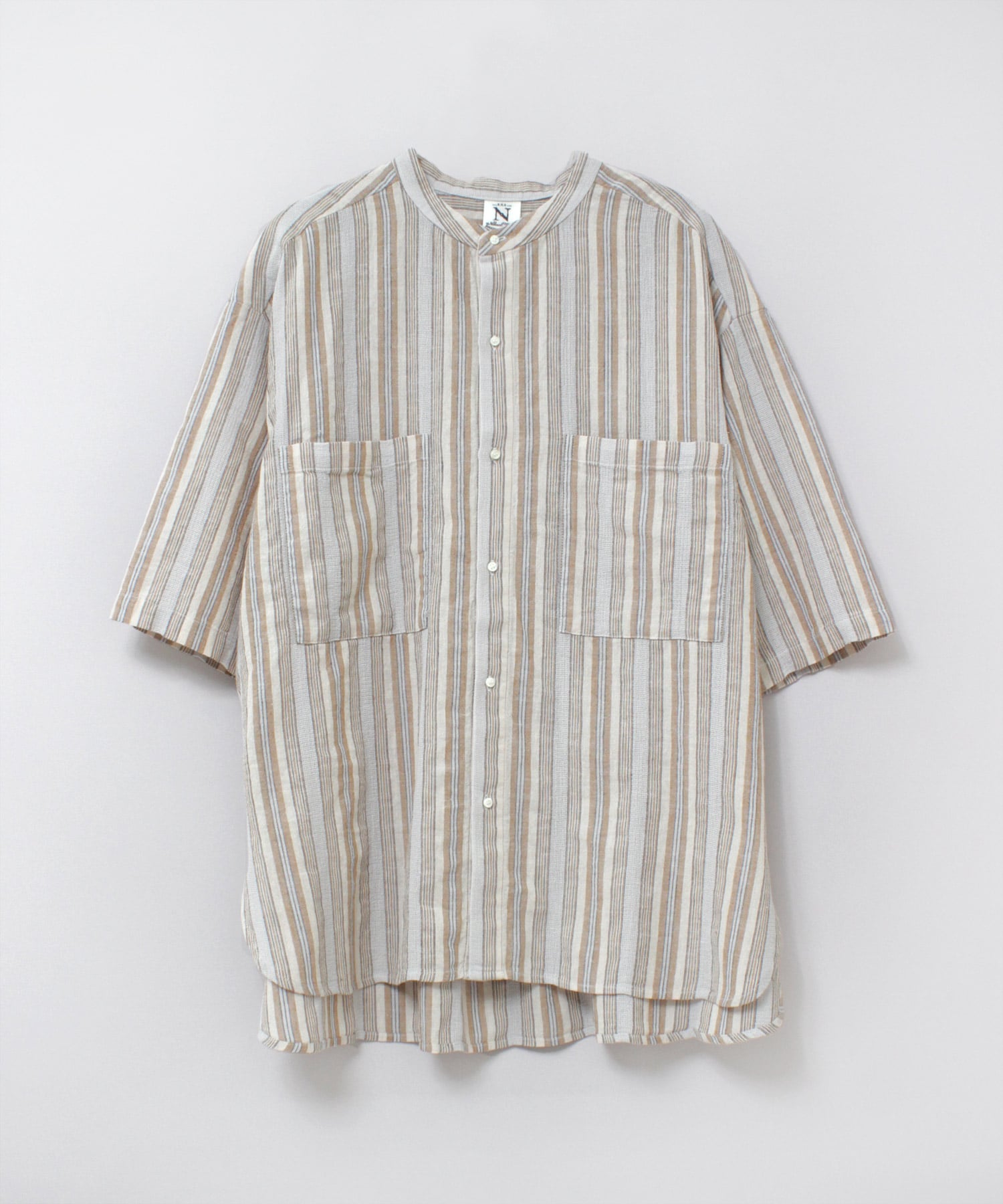 B2912 マルチストライプシャツ(F ライトグレー): トップス - RNA