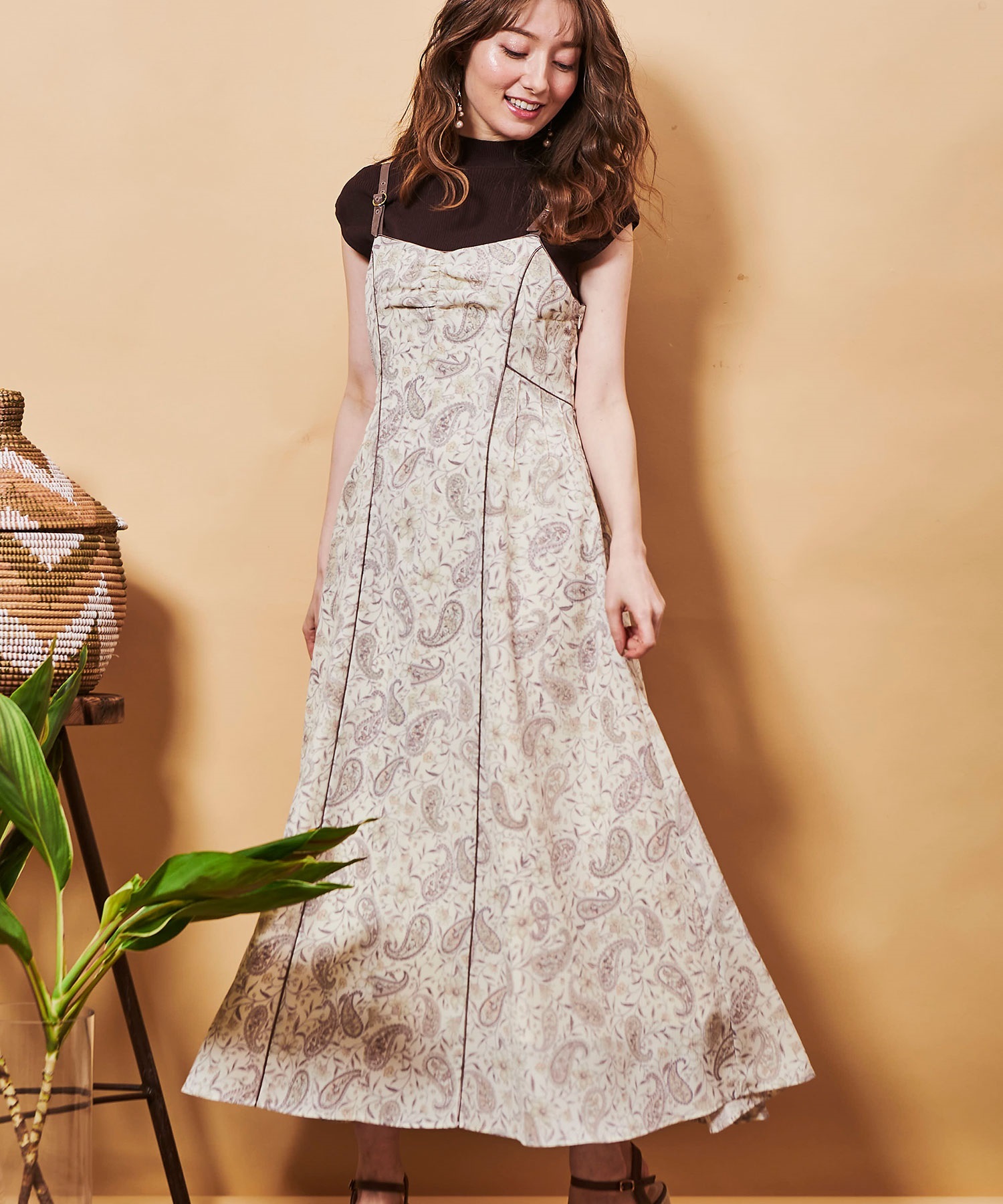 ペイズリープリントキャミワンピース | キャミワンピース | NOELA