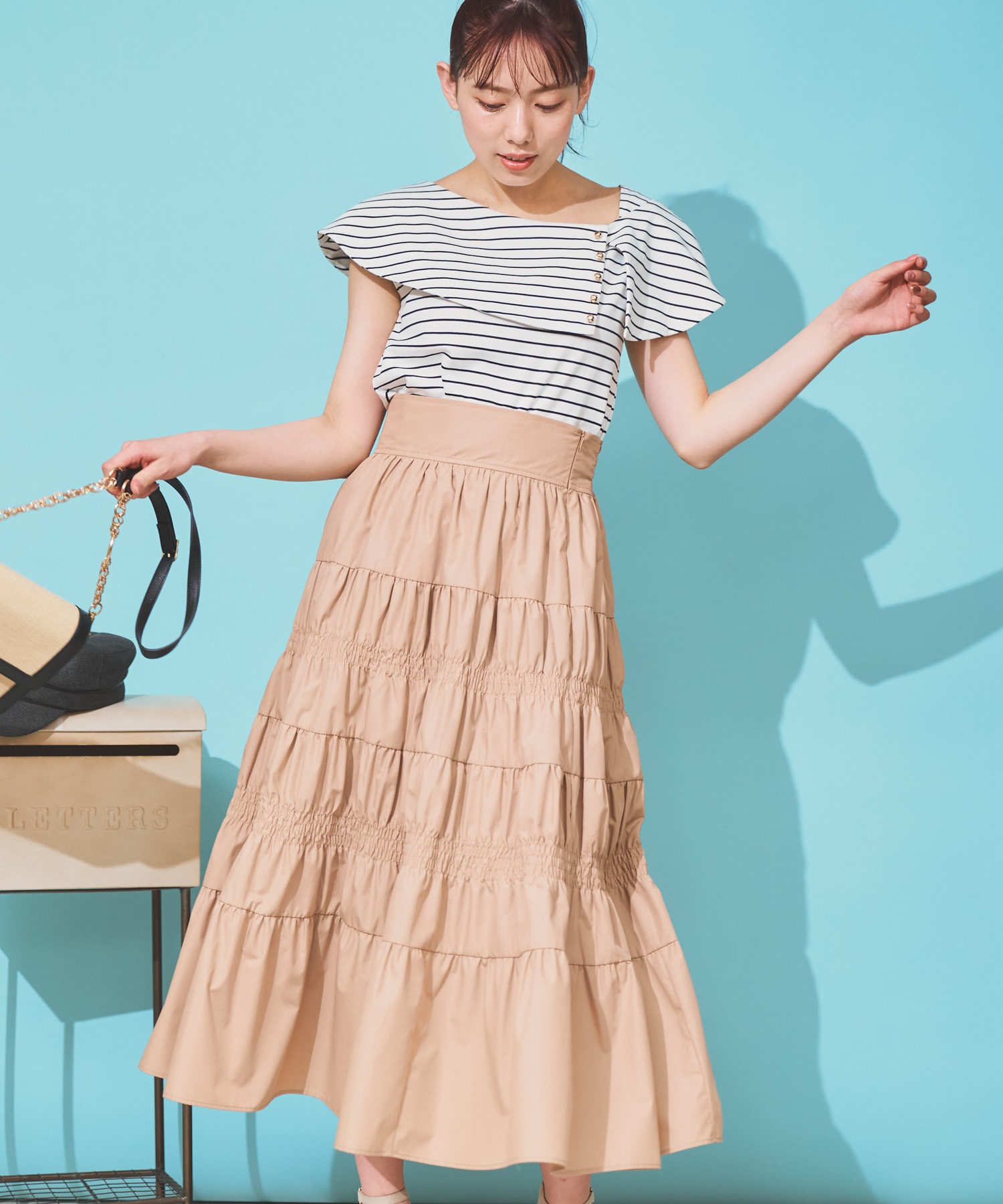シャーリングティアードスカート | フレアスカート | NOELA OFFICIAL