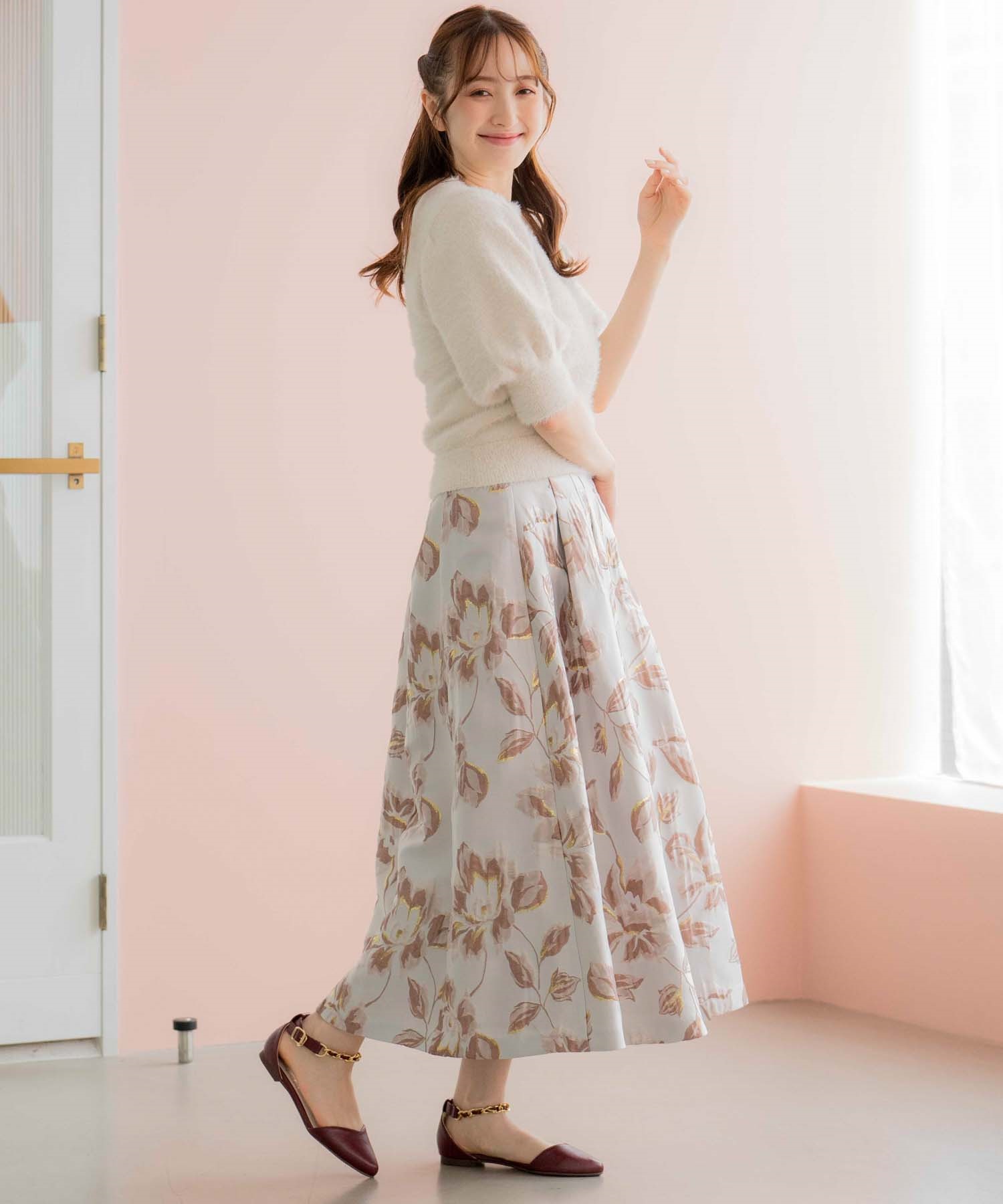 光沢ジャガードスカート | フレアスカート | NOELA OFFICIAL WEB STORE