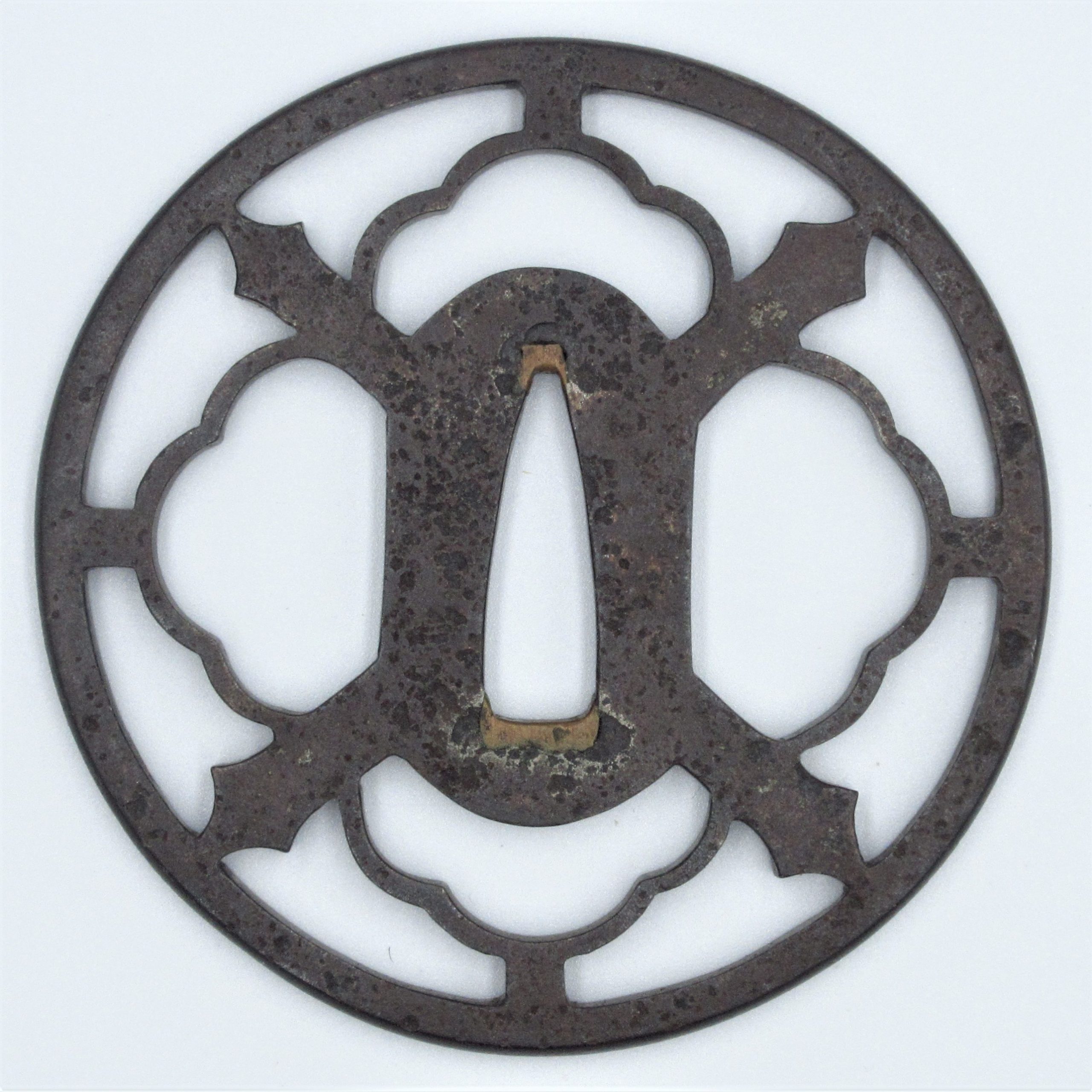 鍔 四方剣花菱図透 - 濃州堂