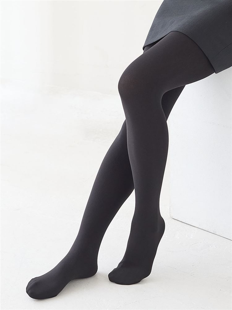 2足組】[まるで毛布！のような暖かさ]つま先2重編み裏起毛タイツ160