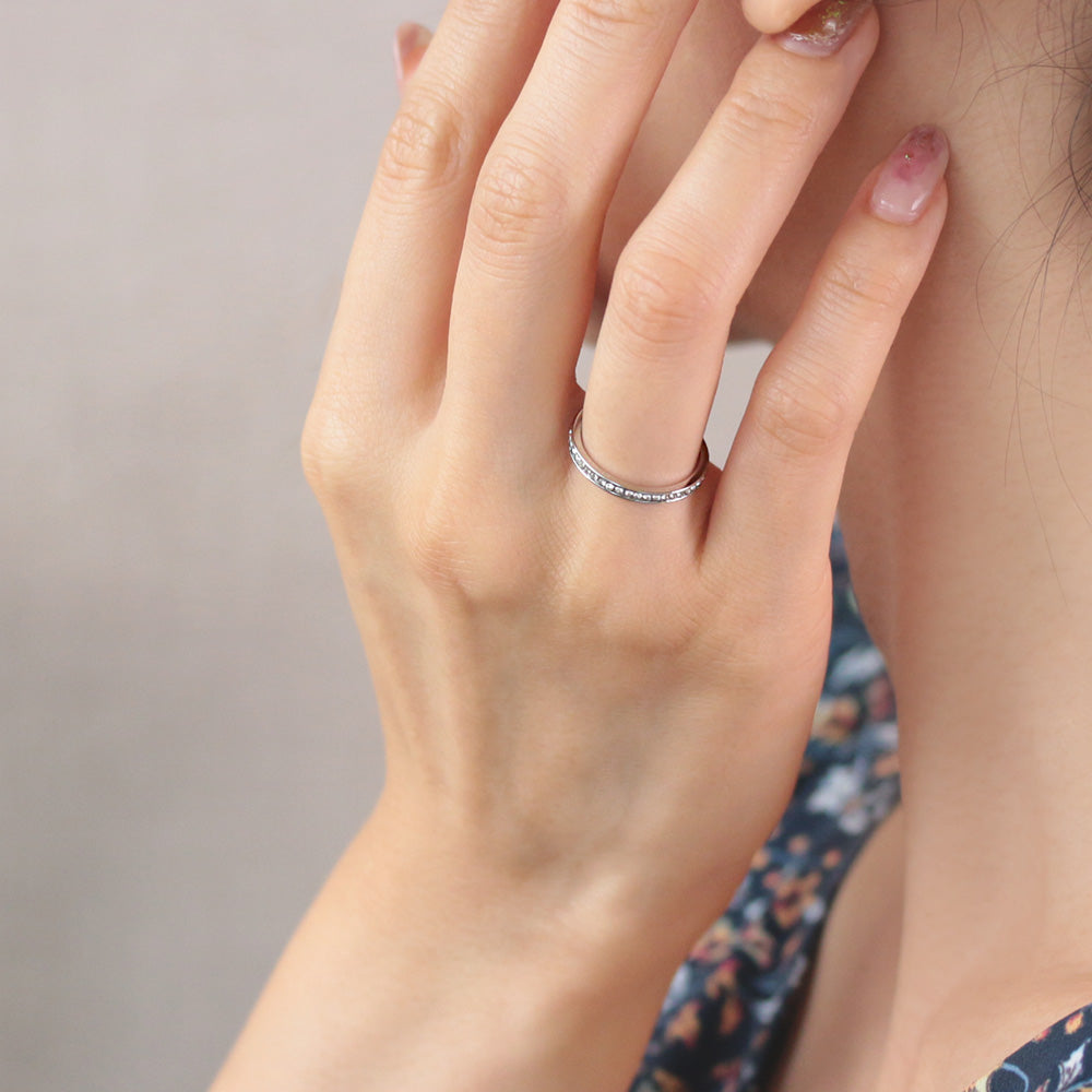 リング ニッケルフリー ストーン エタニティ 3号 5号 9号 11号 13号 15