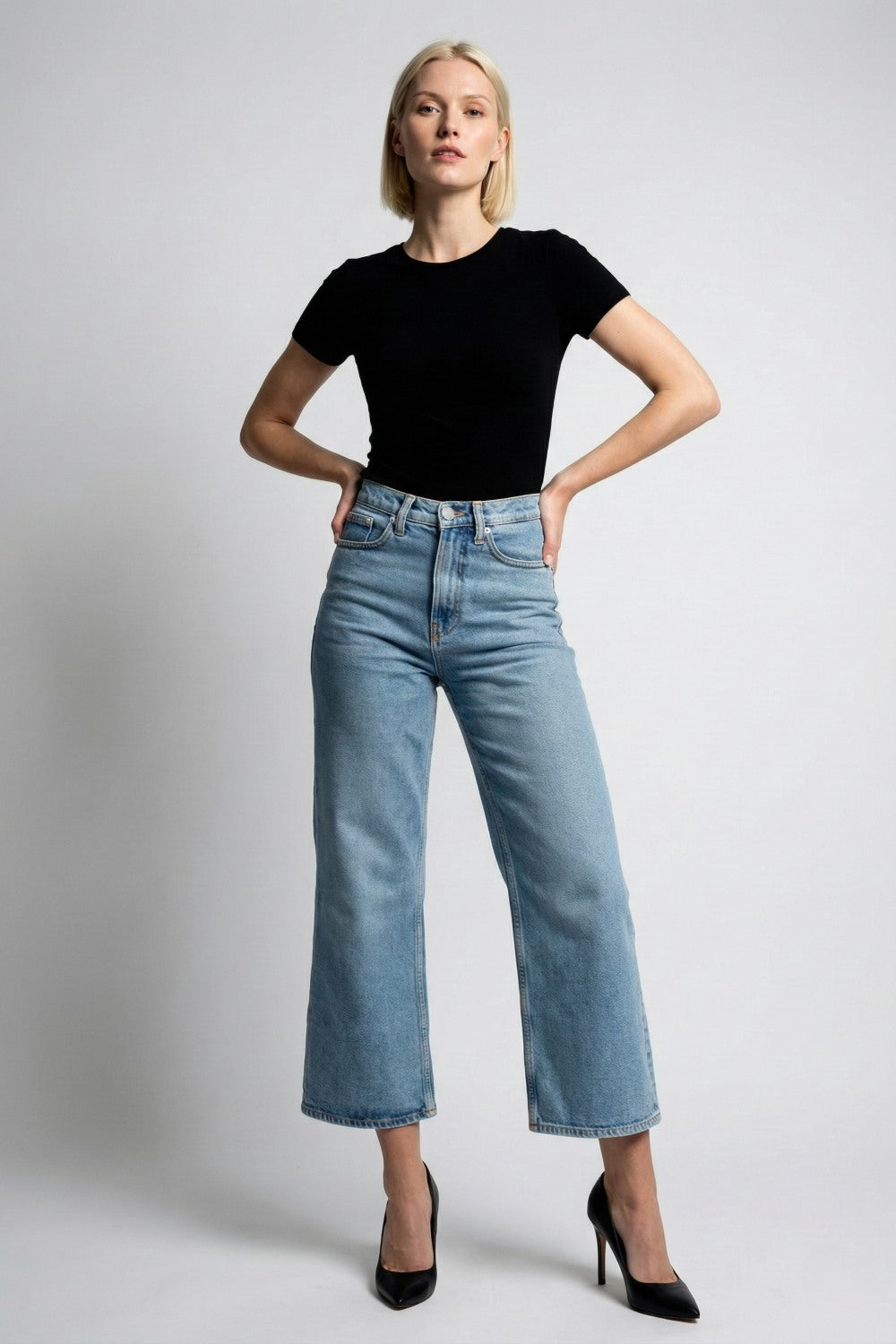 Wide Leg Fit Jeans | High Waist & Low Rise | Organic Denim | Wave