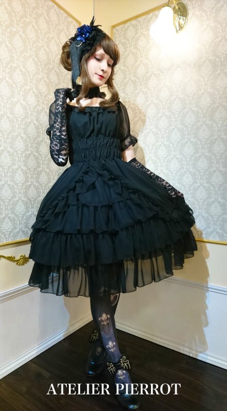 ATELIER PIERROT】アトリエピエロ クラシカルシフォンワンピース
