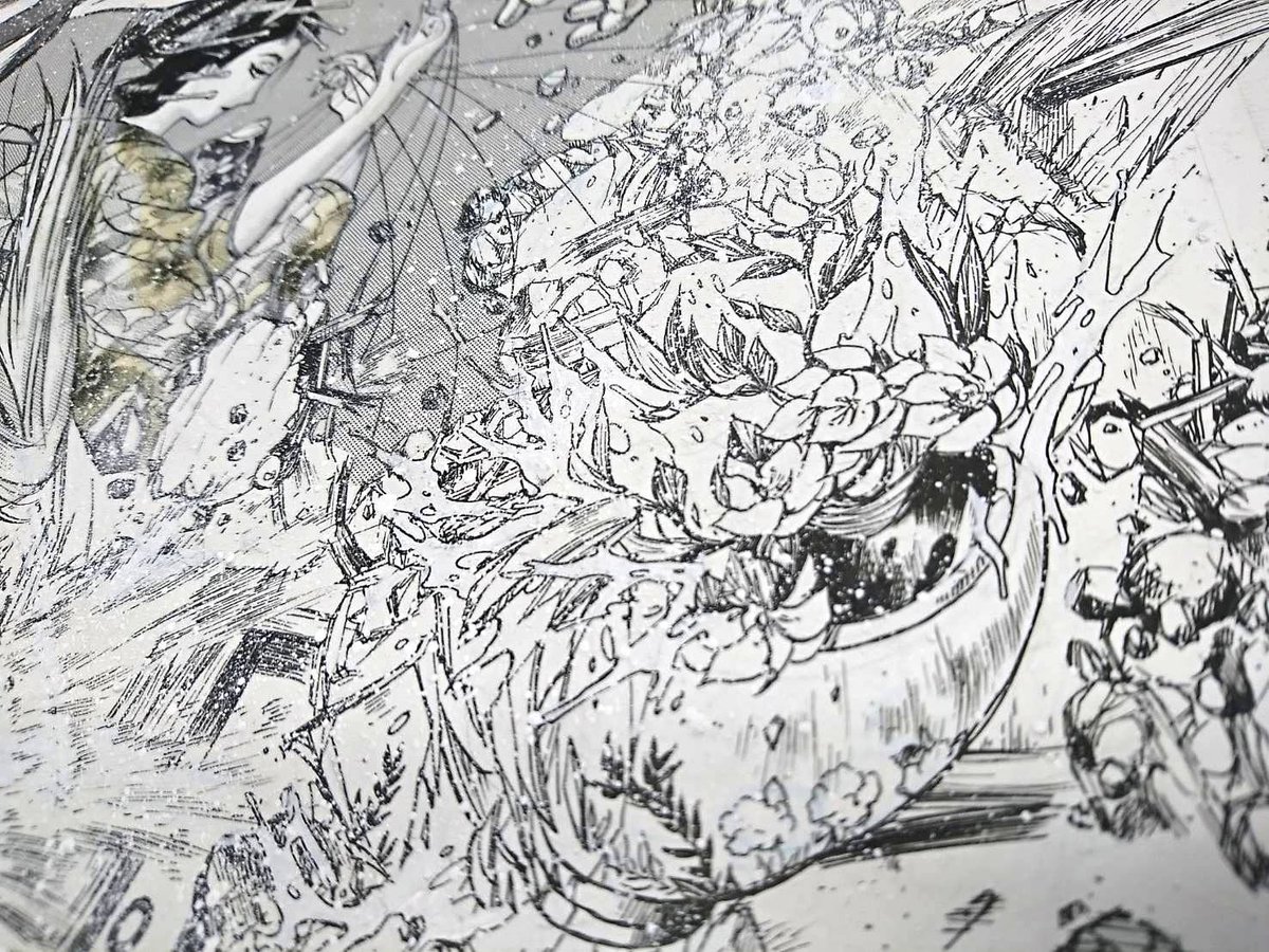 からくりサーカス24巻の一コマの原画。 「あるるかん」の迫力ある