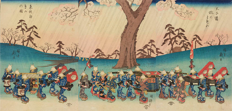 空は晴れているのに雨が降っている気象現象を ＃狐の嫁入り と呼びます