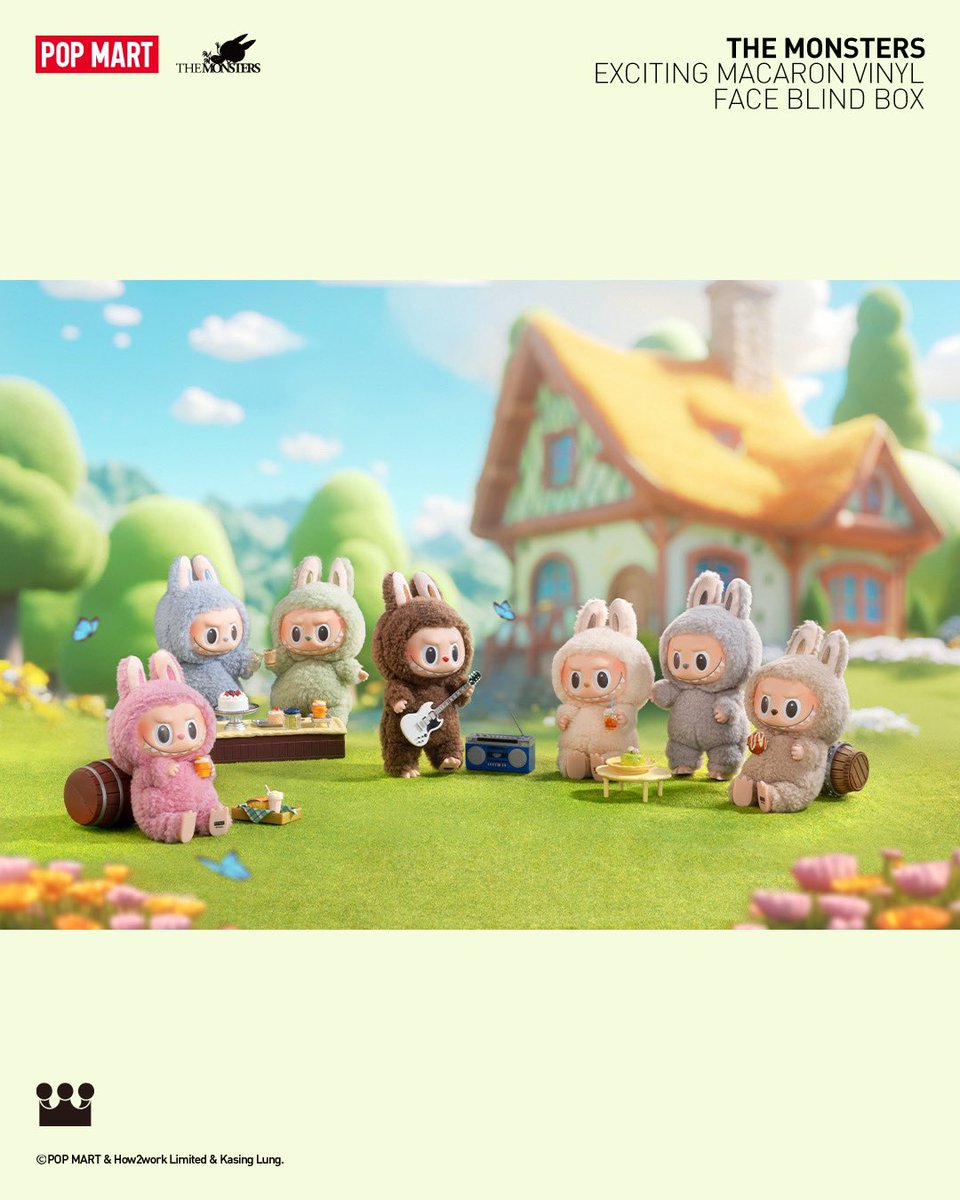 🆕THE MONSTERS Exciting Macaron ぬいぐるみ シリーズ ふわふわの