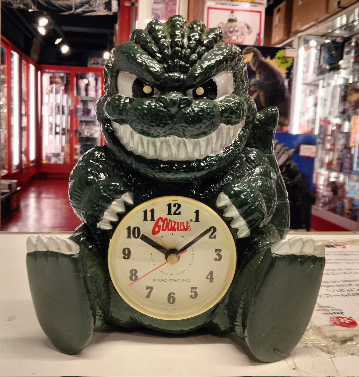 How about a cute Godzilla for your alarm! Godzilla alarm clock is