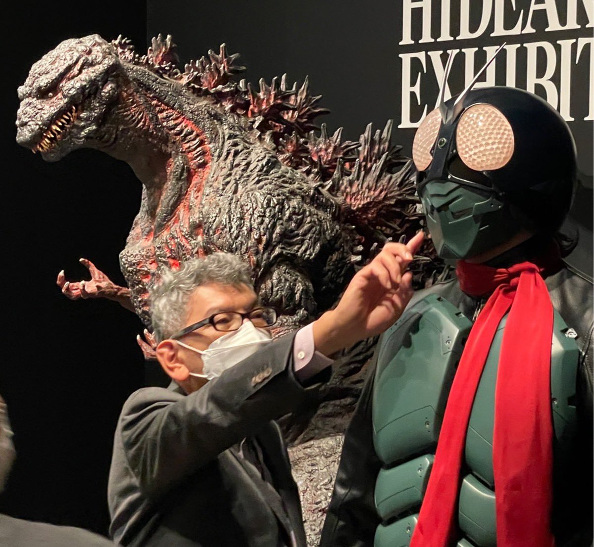 庵野秀明展 の裏側をチラ見せ】 開幕前日『 #シン・仮面ライダー』に