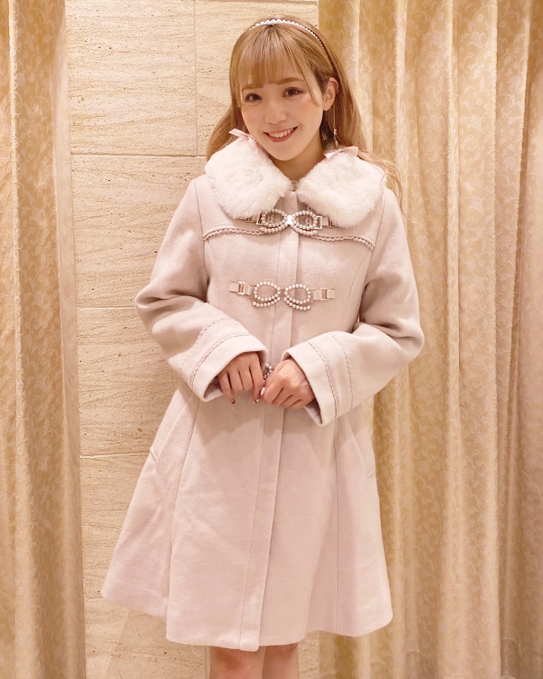 リズリサ パールリボンビットコート ピンク 近鉄パッセ店🎀 #パール