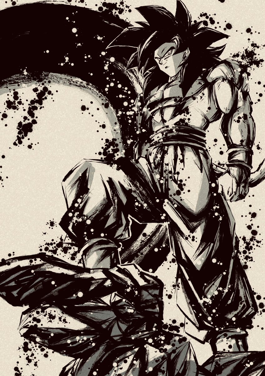 悟空4 #ドラゴンボール #墨絵 #イラスト