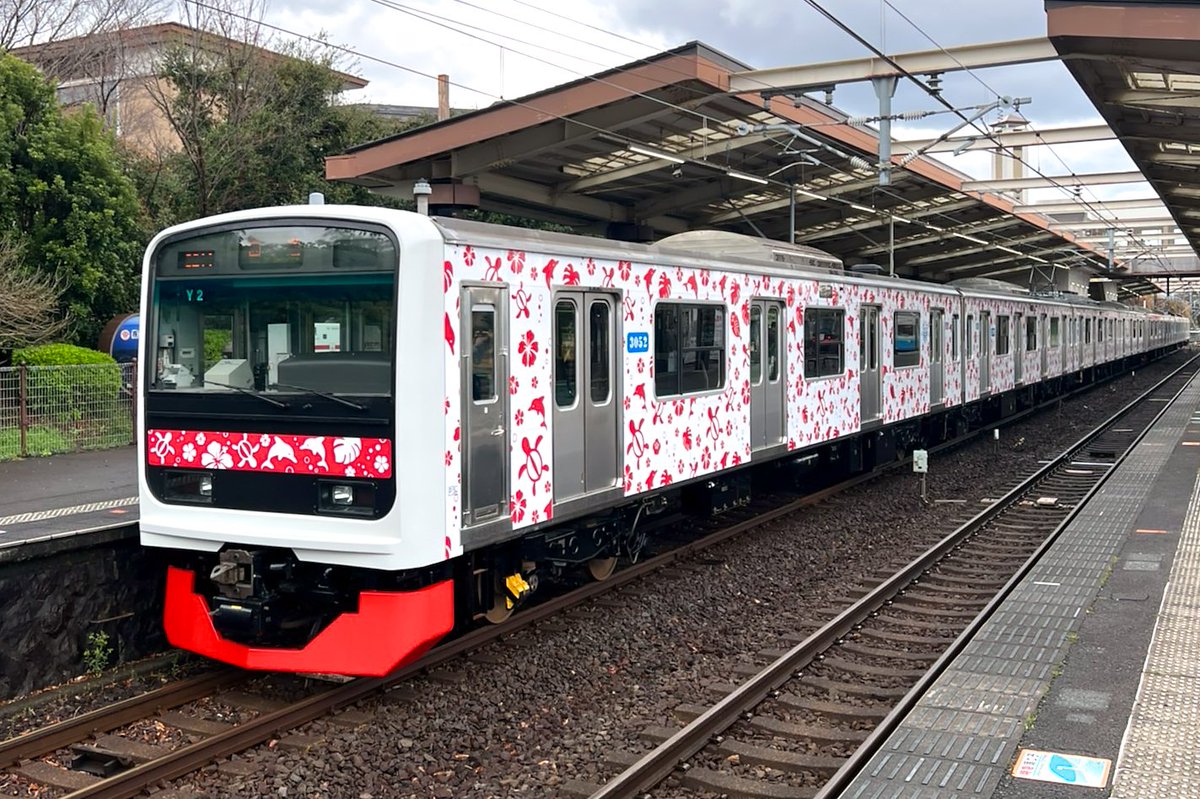 伊豆急行の新しい仲間、3000系「アロハ電車」がお披露目されました