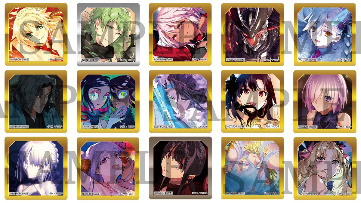 最終再臨展大阪】 来場者特典は選択画面風ステッカー5枚セットと「Fate