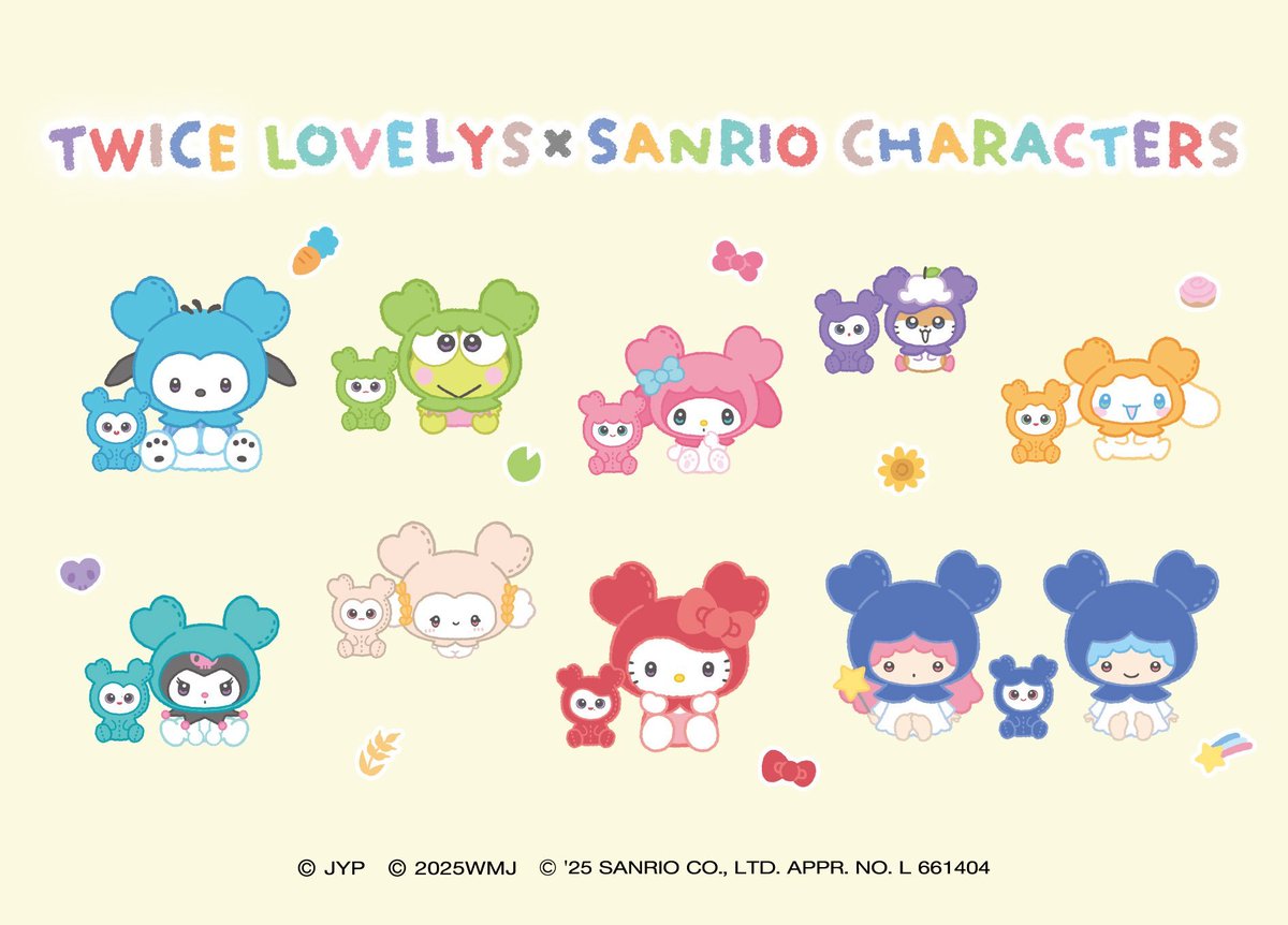 🚨コラボデザイン公開⚠️／ 𓊆⋮ TWICE LOVELYS×SANRIO CHARACTERS