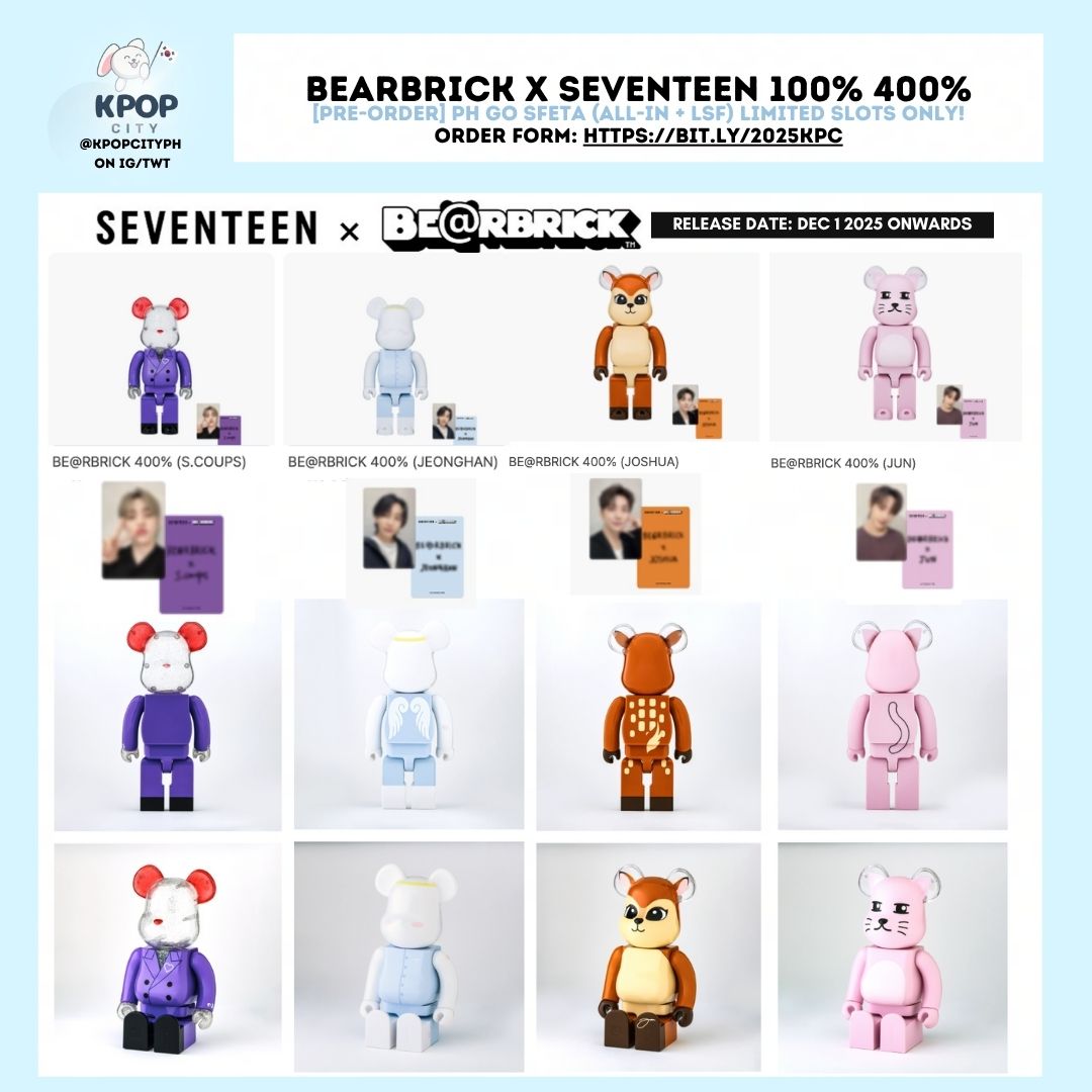 SEVENTEEN X BEARBRICK 💖 Front and Back preview with Photocard