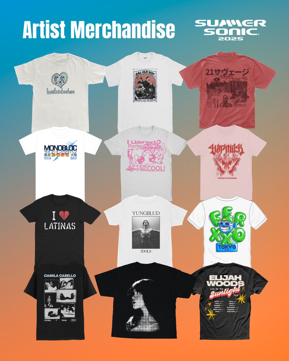 アーティストグッズラインナップ・第一弾！】 会場にて販売を行う