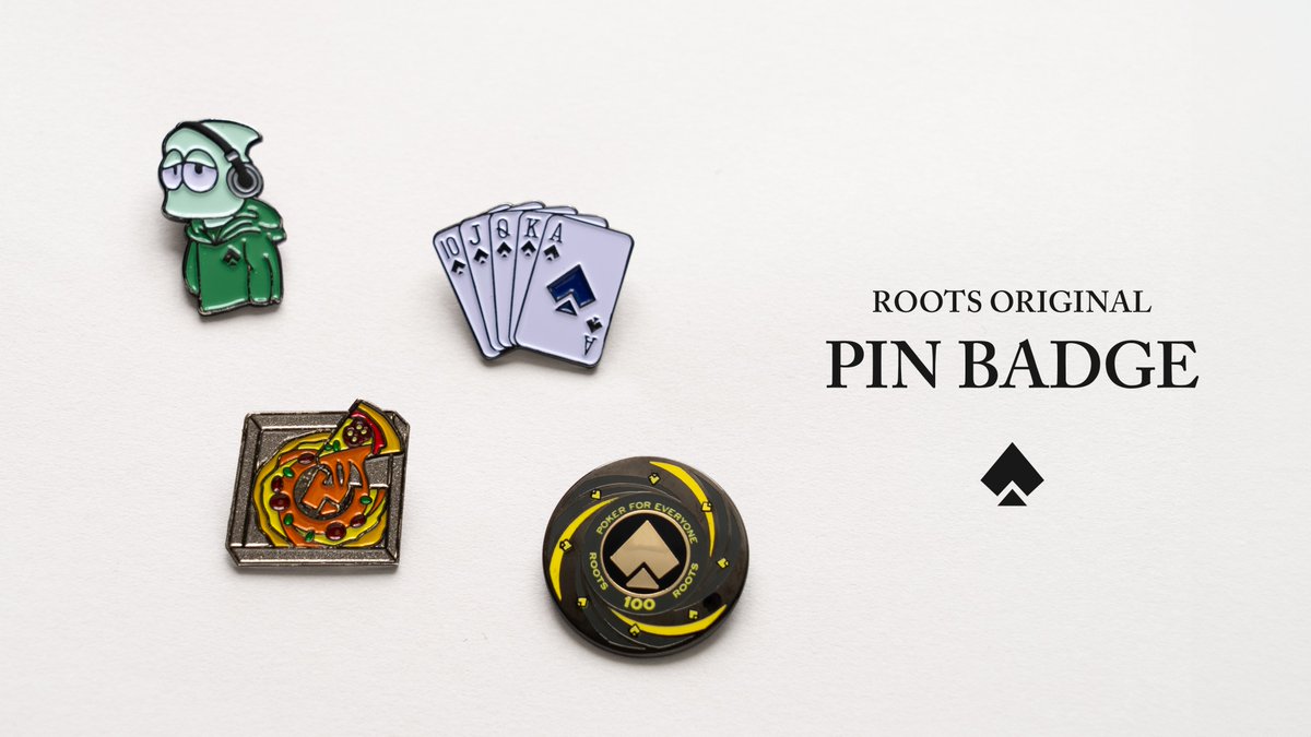 本日より販売をスタート！ “ROOTSオリジナルピンバッジ“ 4種 セトラや