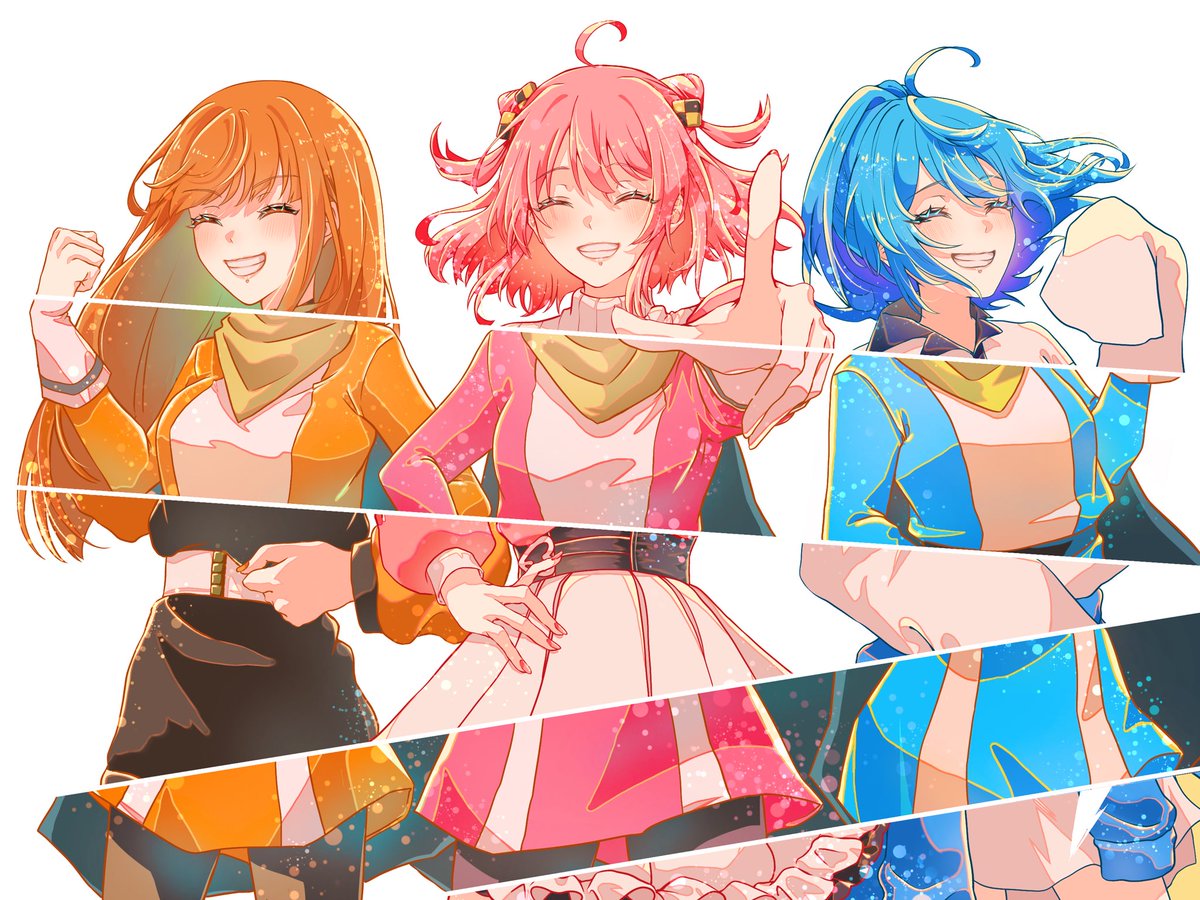 マイヒーロー 🧡🩷🩵 #からぴち #ぴちあーと #えと ｻﾝｯ #のあ ｻﾝｯ #る