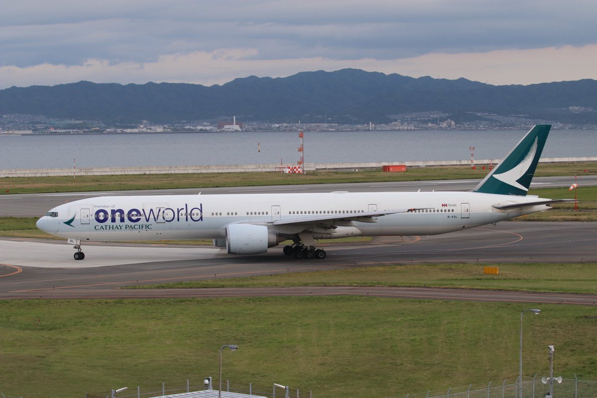 CX507 B-KQL 777-367ER Cathay Pacific Oneworld Livery 2024.4.28 KIX