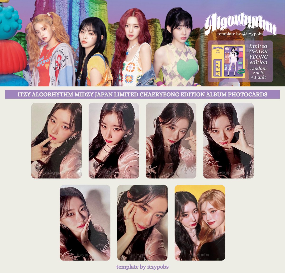 🪸 ITZY ALGORHYTHM 있지 포카 midzy japan limited member solo