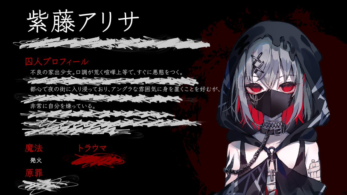 ◇囚人番号666：紫藤アリサ◇ 囚人の情報を一部公開いたします。 本