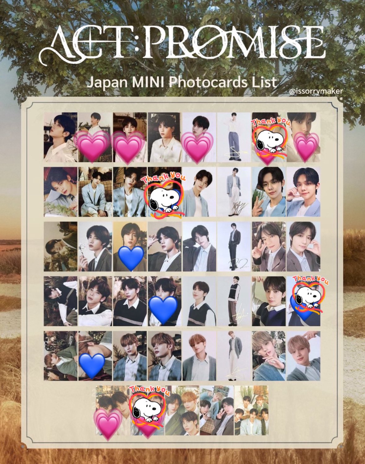 TXT ACT:TOMORROW japan ミニフォト ヒュニンカイ トレカ TXT ACT