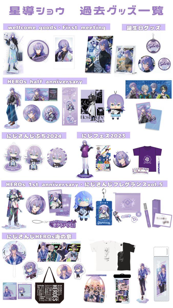 星導ショウ グッズ図鑑】（2024 最新版） #インショウ派 #星導ショウ