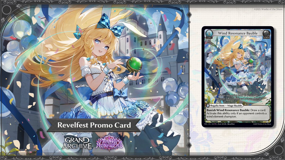 Take a look at Wind Resonance Bauble, the new Revelfest promo card