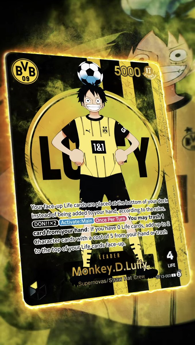 Borussia Dortmund x One Piece Collaboration Exclusive Monkey D