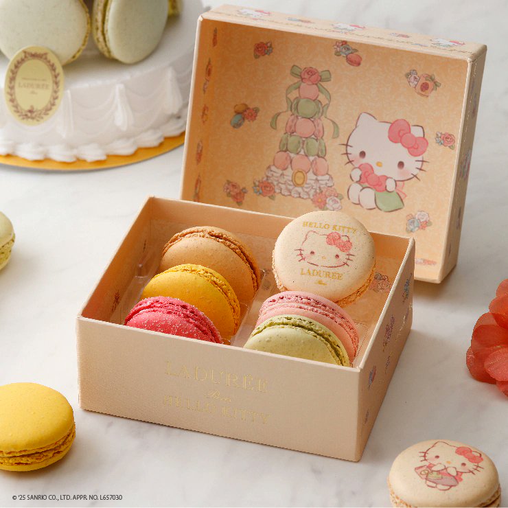 ⚠️コラボ商品📣🆕／ マカロン「ラデュレ」×ハローキティのコラボが4