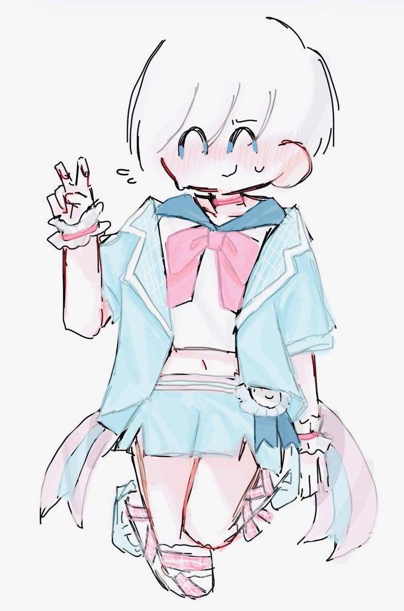 描かせていただいた！！！服のデザインセンスが良すぎる… ※タップ推奨