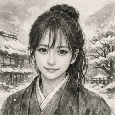 新しいプロフィール画像 水墨画化