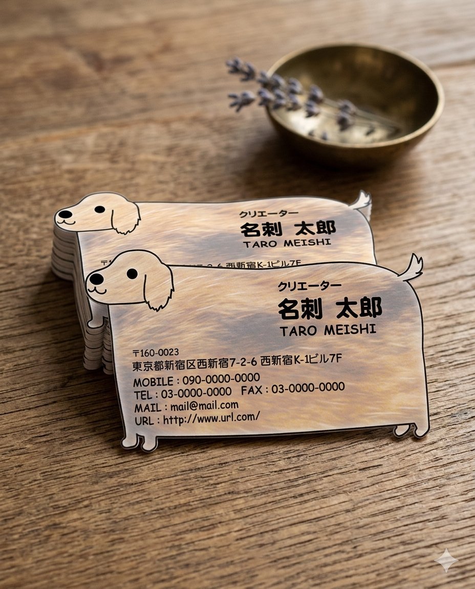 Gemini作🖌️ かわいいけどハードル高いカッティング😂 🐕️名刺