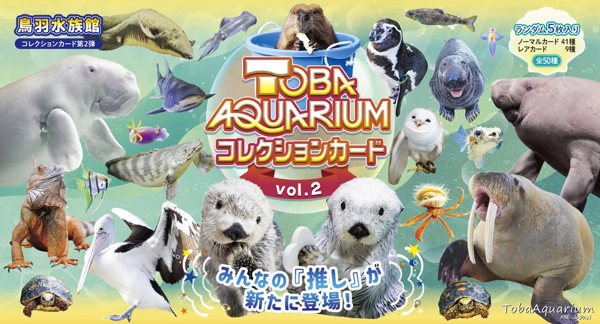 TOBA AQUARIUMコレクションカードvol.2』3/14(土)より発売決定