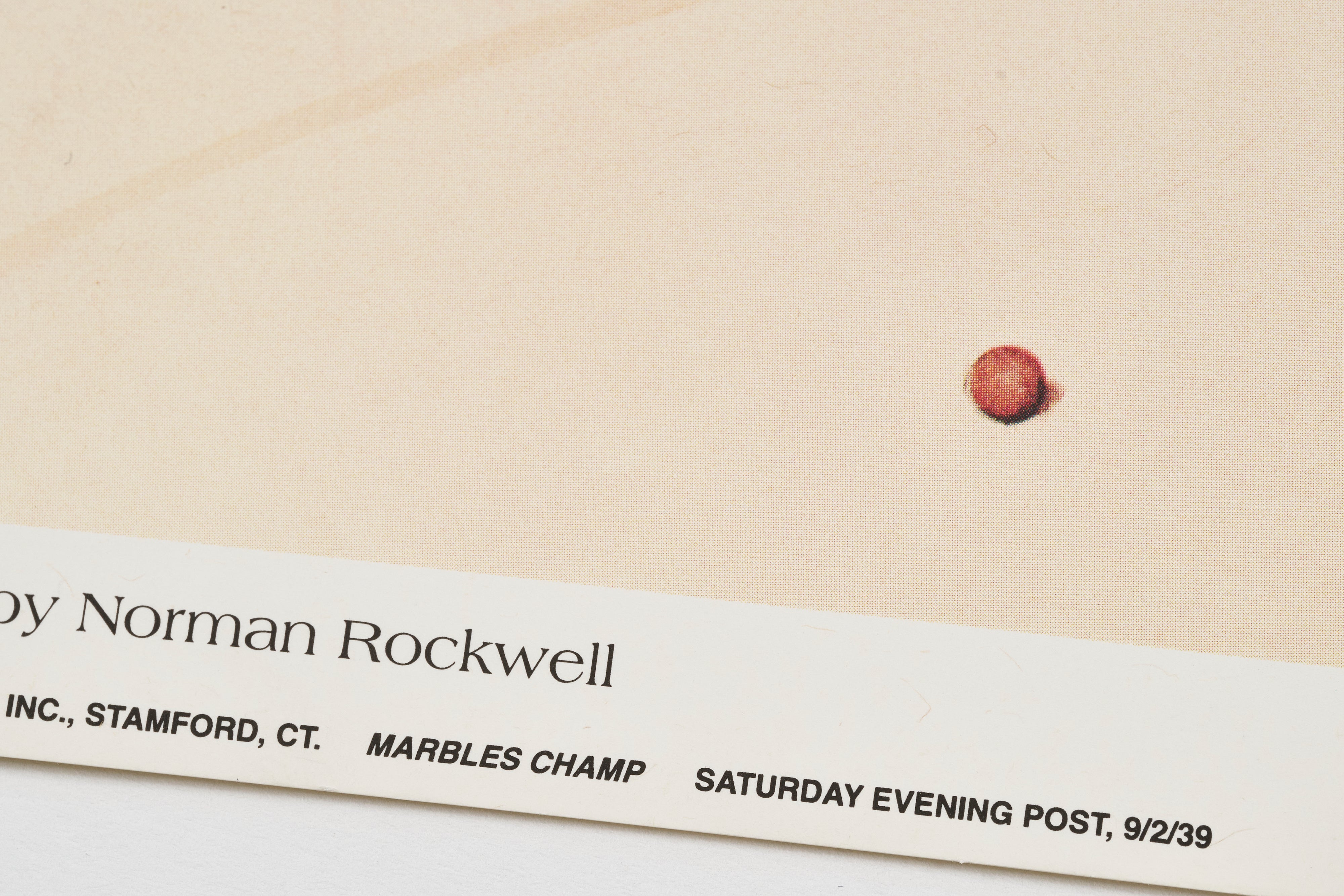 限定10枚】Marbles Champ 1939 - CURTIS PUBLISHING 1992 / ノーマン