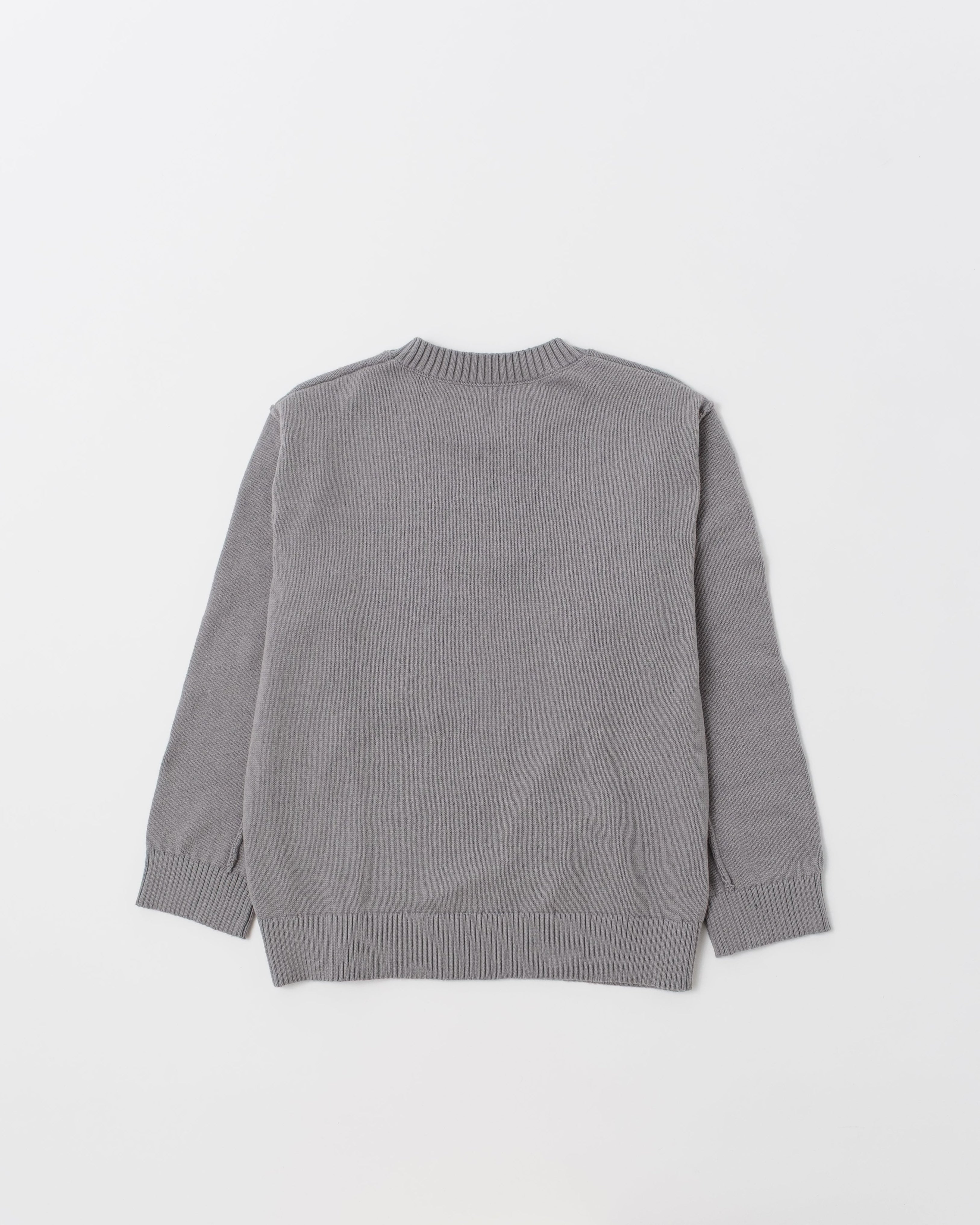 Red bouquet intarsia knit